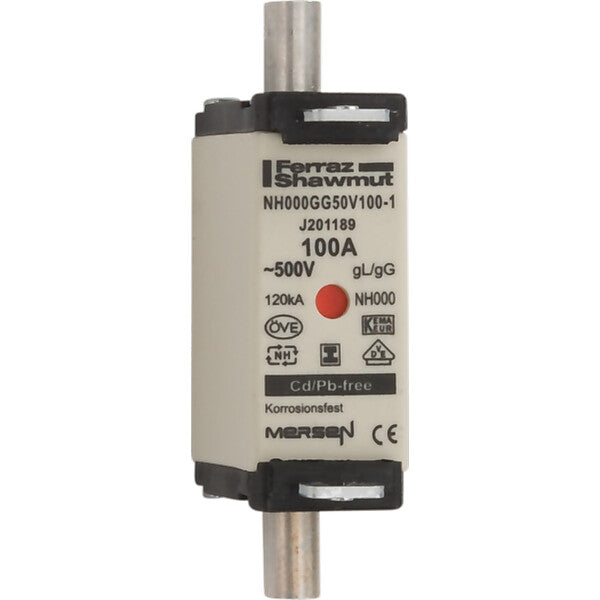 Mersen NH-Sicherungseinsatz SG Gr.000 gG100A/500VKM NH000GG50V100-1
